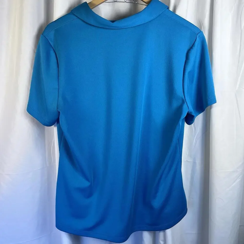 Lady Hagen Golf Women's V-Neck Collared Athletic S/s Active XL Turquoise EUC - Picture 9 of 9